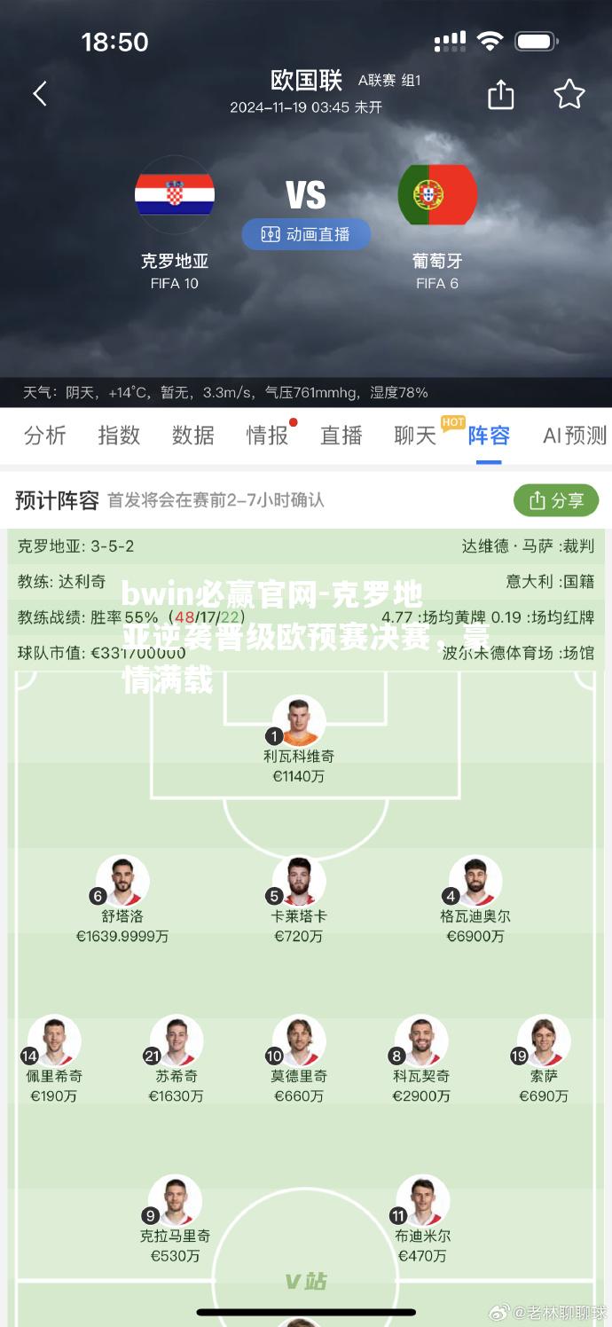 克罗地亚逆袭晋级欧预赛决赛，豪情满载